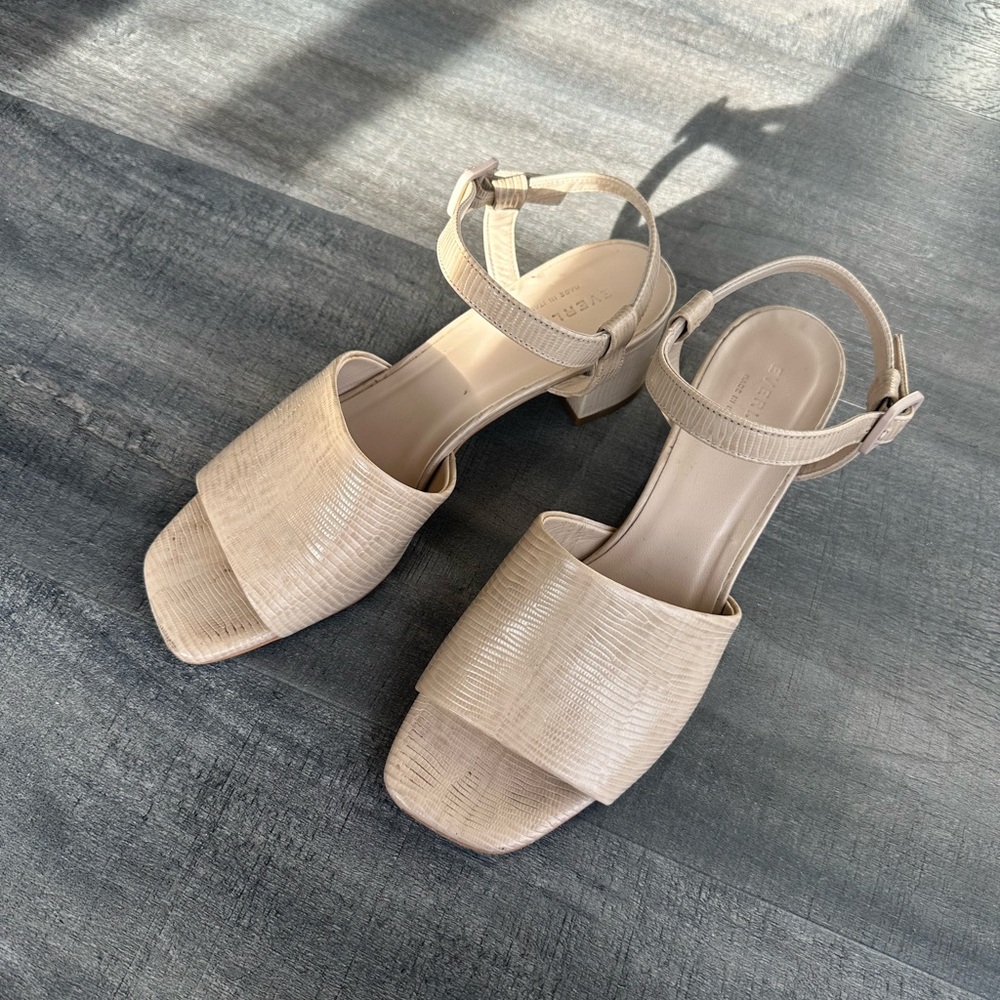 Everlane Beige Heeled Sandals